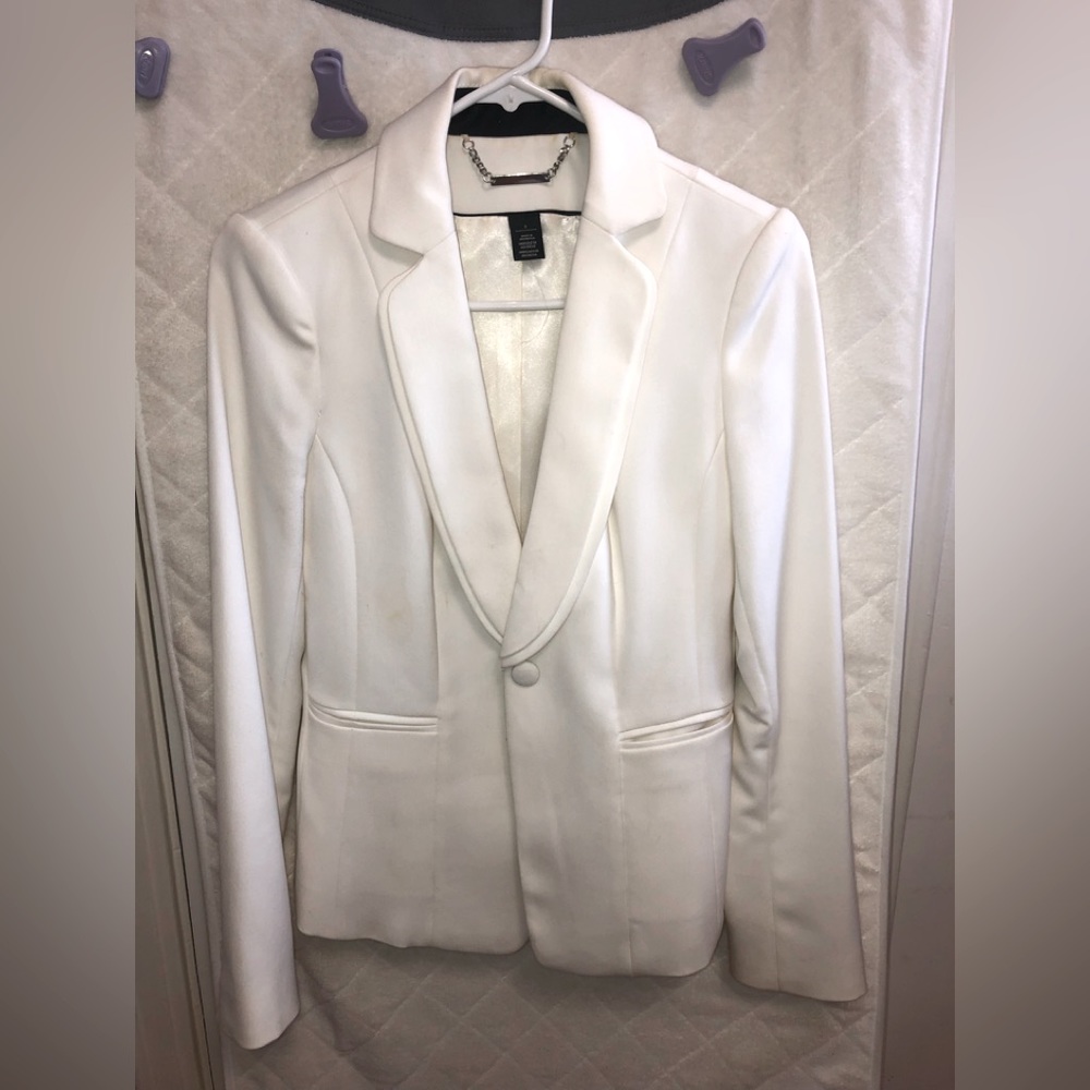 White House Black Market Womens White Suit